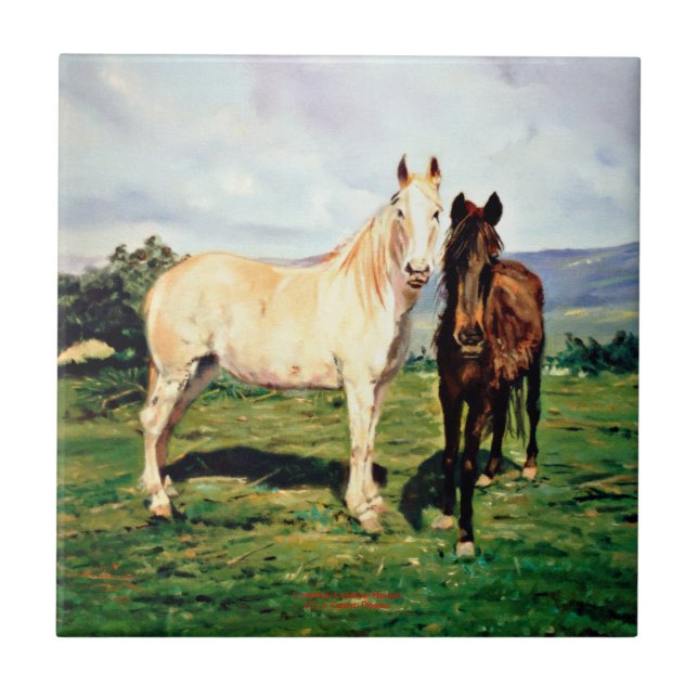 Caballos/Cabalos/Horses Kakelplatta (Framsidan)