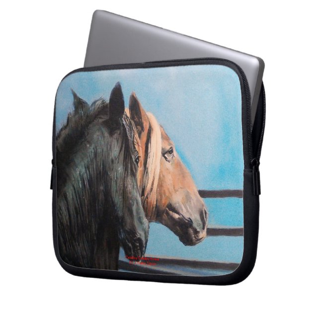 Caballos/Cabalos/Horses Laptop Fodral (Framsidan Vänster)