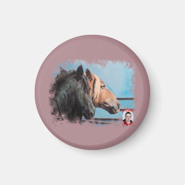 Caballos/Cabalos/Horses Magnet (Framsidan)