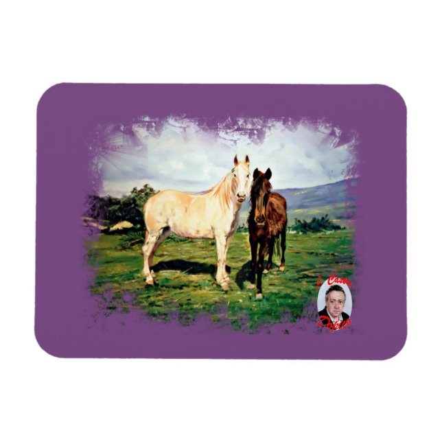 Caballos/Cabalos/Horses Magnet (Horisontell)