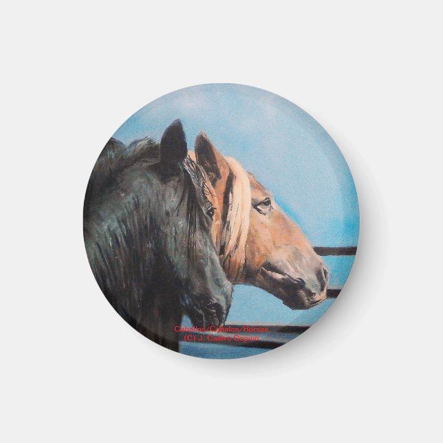Caballos/Cabalos/Horses Magnet (Framsidan)