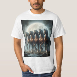 Caballos Silvestres Bajo la Luna T Shirt