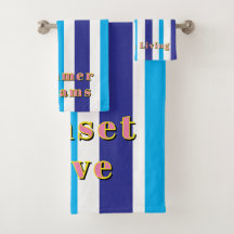 Cabana Beach Yellow Blue Stripes