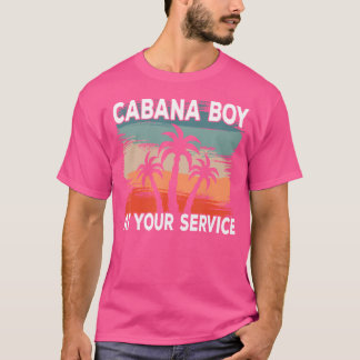 Cabana Boy At Your Service Black T Shirt