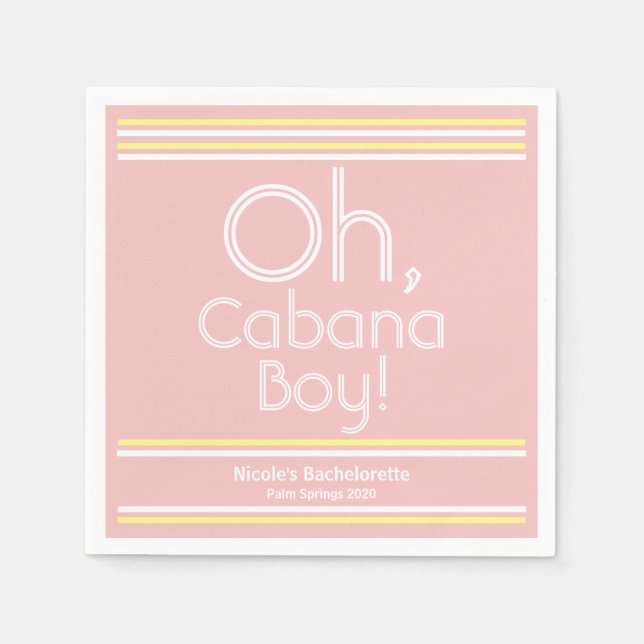 Cabana Boy Cocktail Napkins Pappersservett (Framsidan)