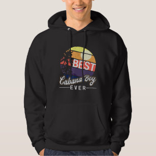 Cabana Boy Colorful Sunset Handflatan Träd Beach M Hoodie