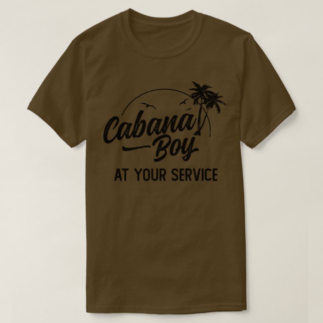 Cabana Boy på din serviceö Vacation T Shirt (Design framsida)
