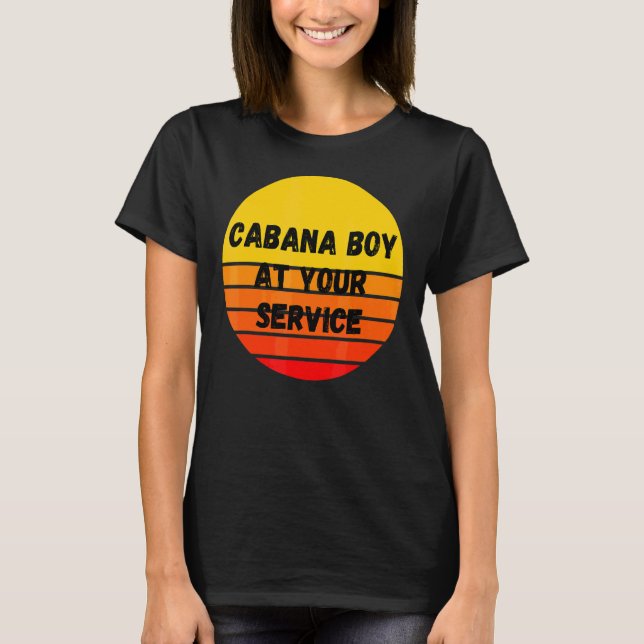 Cabana Boy Summer Bassäng Party Bartender Bartendi T Shirt (Framsida)