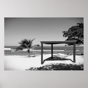 Cabana från Beach - Labedee Haiti 2012 BW 3534 Poster