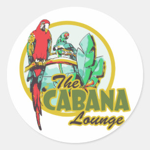 Cabana Lounge Runt Klistermärke