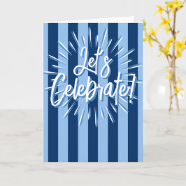 Cabana Rand ’Låt oss Celebrate’ Burst in Blue Kort