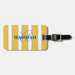 Cabana Rand Monogram i Gult Bagagebricka