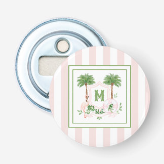 Cabana-ränder Palm Beach Monogram-krön Flasköppnare