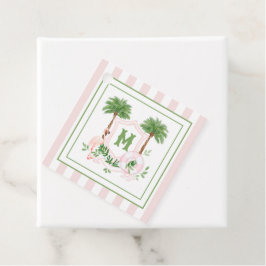 Cabana-ränder Palm Beach Monogram-krön Gåvor Etiketter