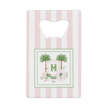 Cabana-ränder Palm Beach Monogram-krön