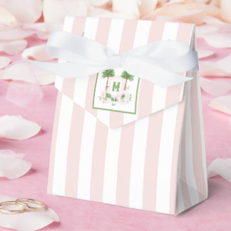 Cabana-ränder Palm Beach Monogram-krön Presentaskar