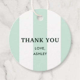 Cabana-randiga havsgröna bröllopsdusch gåvor etiketter