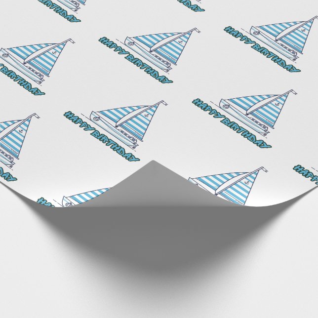 Cabana Sail Glad födelsedag Presentpapper (Hörn)