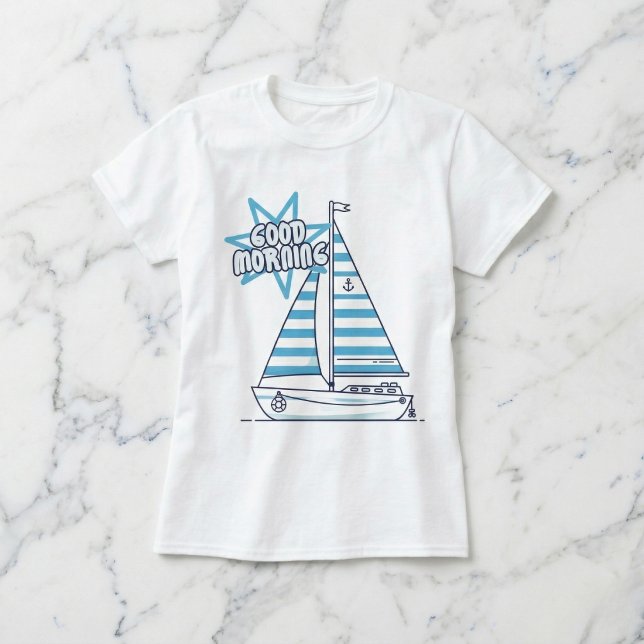 Cabana Sail: God Morgon Marin T-Shirt (Set sail for a great morning.)