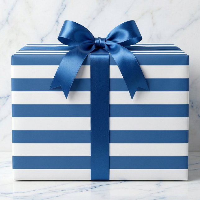 Cabana Stripe Marin Inpackningspapper Presentpapper (Best wrapping paper on deck)