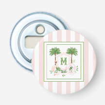 Cabana Stripes Palm Beach Monogram Crest