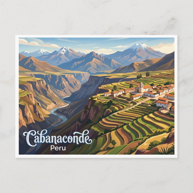 Cabanaconde Peru Vykort (Framsida)