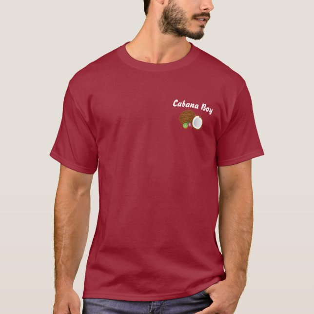 Cabanapojke med kokosnött-skjortan tee shirt (Framsida)