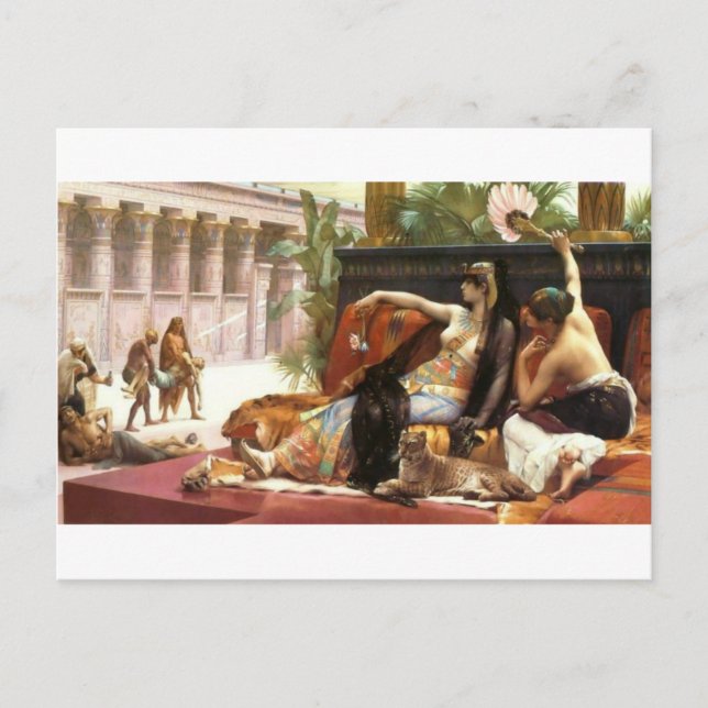 Cabanel Cleopatra Testing Poisons on Condemned Pri Vykort (Framsida)