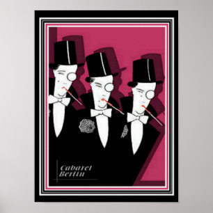 Cabaret Berlin Art Deco Skriv ut av Coles Phillips Poster