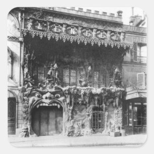 Cabaret de l'Enfer i Paris Fyrkantigt Klistermärke