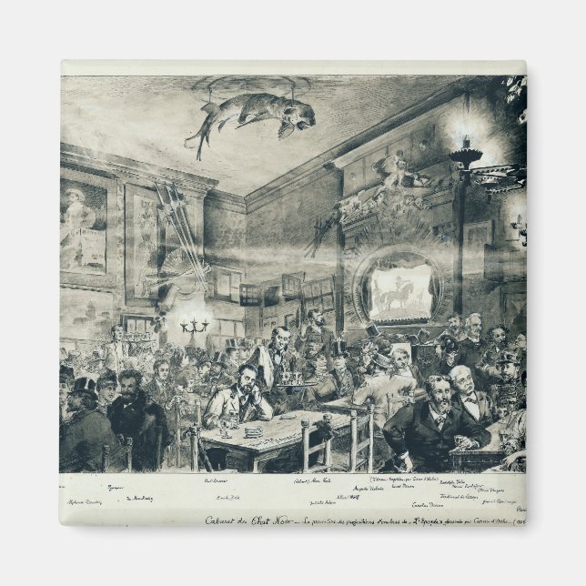 Cabaret du Chatta Noir, 1886 Magnet (Framsidan)