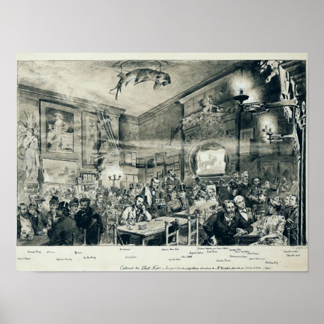 Cabaret du Chatta Noir, 1886 Poster (Framsidan)