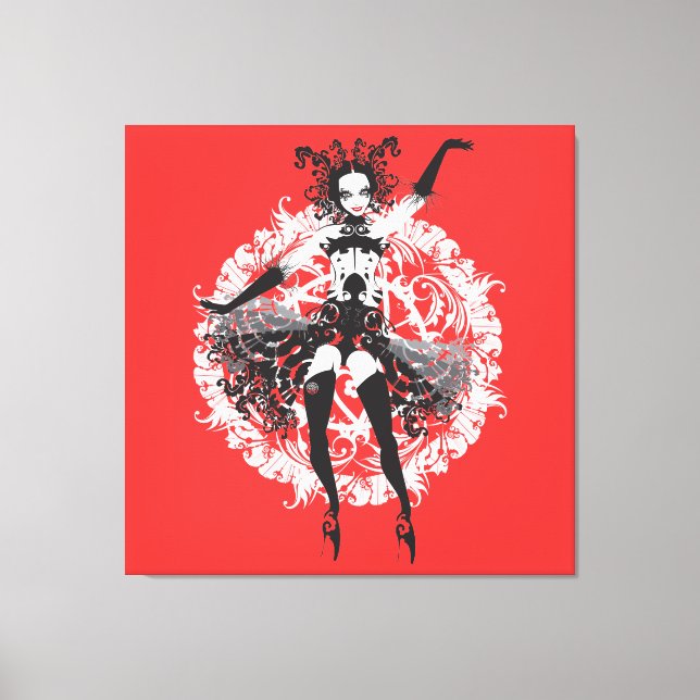 Cabaret Girl Wrapped Canvas (Framsida)