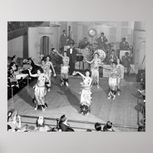 Cabaretdansare, 1941. Gammalt foto Poster