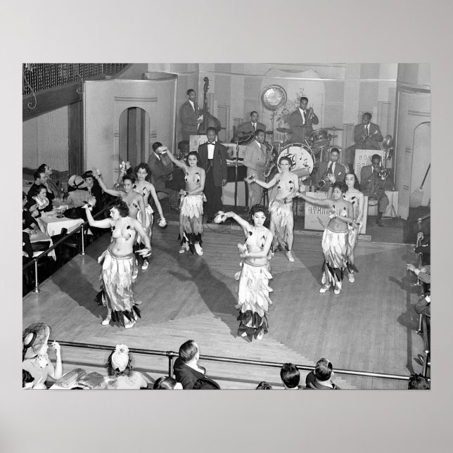 Cabaretdansare, 1941. Gammalt foto Poster (Framsidan)