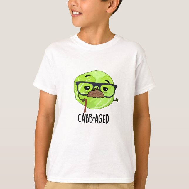 Cabb-åldras Funny Old Veggie Cabbage Pun T Shirt (Framsida)