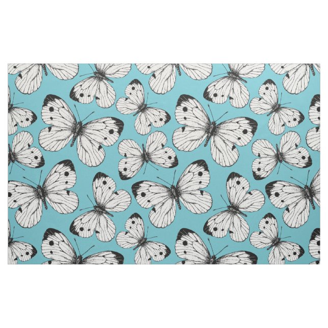 Cabbage butterfly mönster tyg (Fat Quarter)