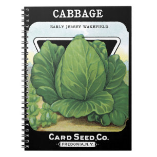 Cabbage Card Seed Co. pack Fredonia, NY Vintage Anteckningsbok