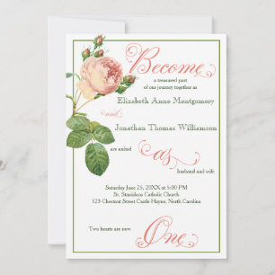 Cabbage Ro Script Christian Wedding-inbjudan Inbjudningar