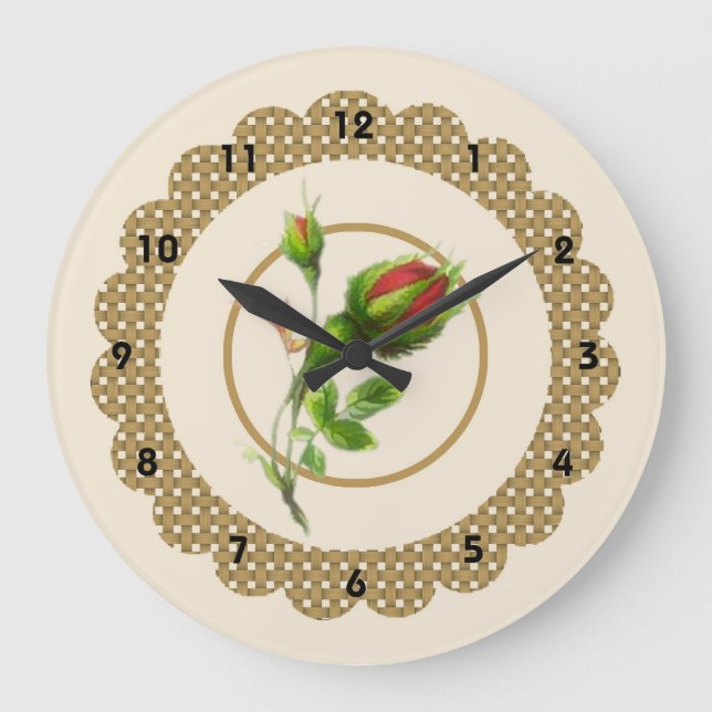 Cabbage Ro Wall Clock Stor Klocka (Framsida)
