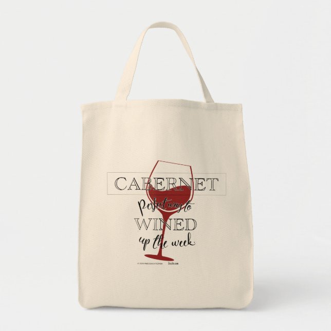 Cabernet -- Perfekt för att VINNA på veckan.  Tygkasse (Framsidan)