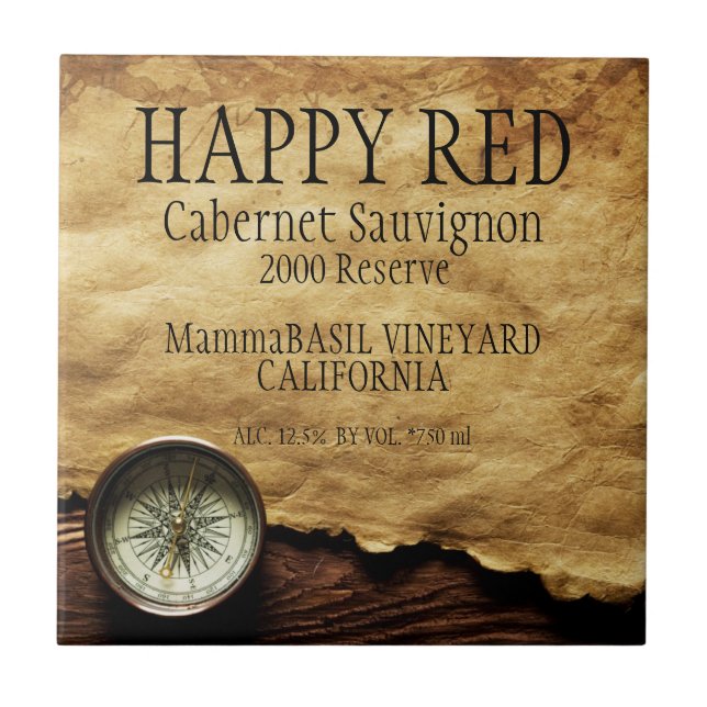 Cabernet Sauvignon Tile! Kakelplatta (Framsidan)