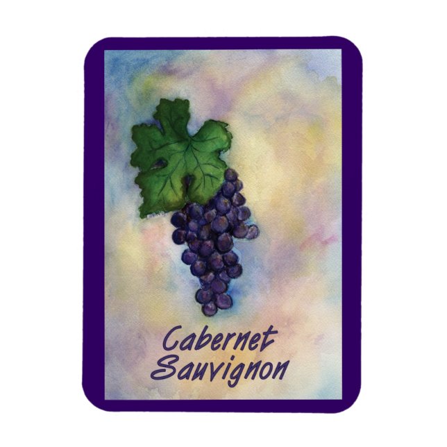 Cabernet Sauvignon Vin Grapinting Art Magnet (Vertikal)
