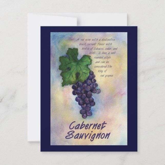Cabernet Sauvignon Vin Inbjudan (Framsida)