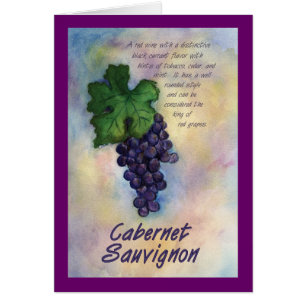 Cabernet Sauvignon Vin-kort Hälsningskort