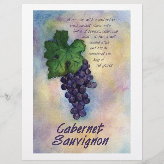 Cabernet Sauvignon Vin Letterhead (Framsida)