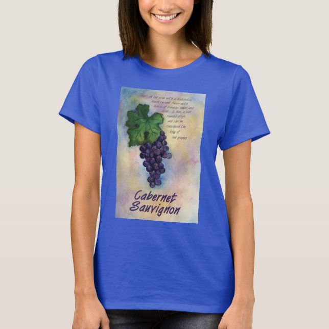 Cabernet Sauvignon Vin Shirt T-shirt (Framsida)