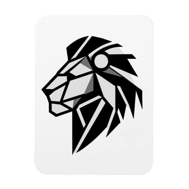 Cabeza de león poligonal magnet (Vertikal)