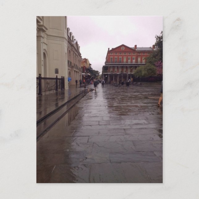 Cabildo in Rain, New Orleans Vykort (Framsida)