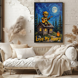 Cabin Blues: Bear's Moonlight Sergranat Poster